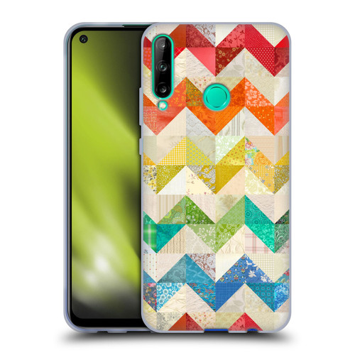Rachel Caldwell Patterns Zigzag Quilt Soft Gel Case for Huawei P40 lite E