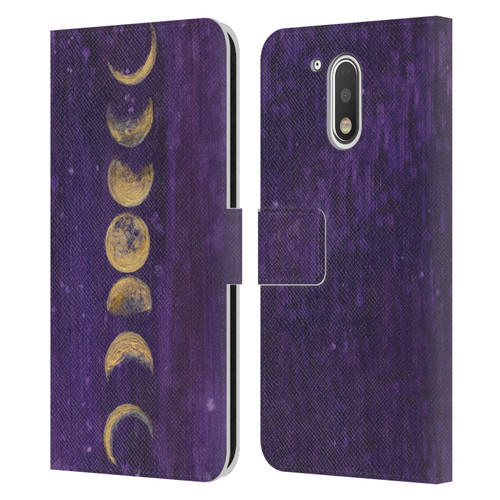 Mai Autumn Space And Sky Moon Phases Leather Book Wallet Case Cover For Motorola Moto G41