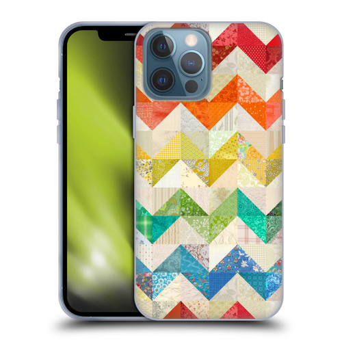 Rachel Caldwell Patterns Zigzag Quilt Soft Gel Case for Apple iPhone 13 Pro Max