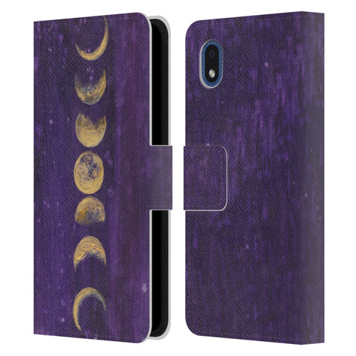 Mai Autumn Space And Sky Moon Phases Leather Book Wallet Case Cover For Samsung Galaxy A01 Core (2020)