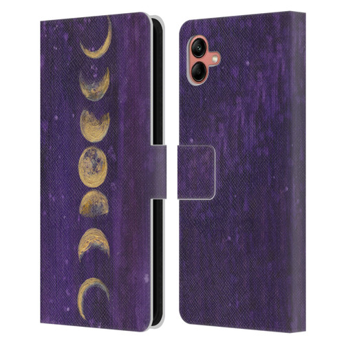 Mai Autumn Space And Sky Moon Phases Leather Book Wallet Case Cover For Samsung Galaxy A04 (2022)