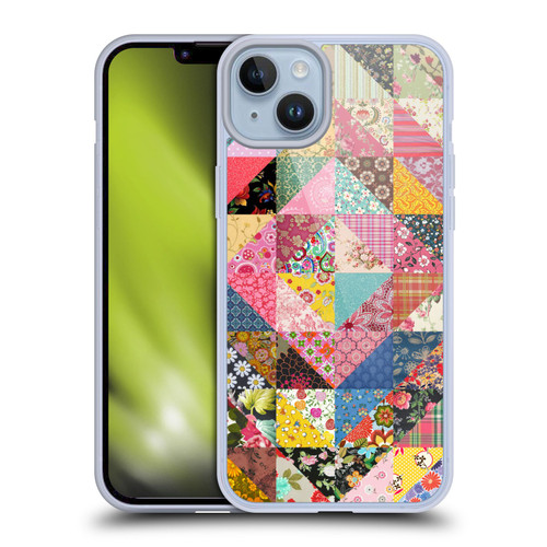 Rachel Caldwell Patterns Quilt Soft Gel Case for Apple iPhone 14 Plus