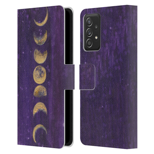 Mai Autumn Space And Sky Moon Phases Leather Book Wallet Case Cover For Samsung Galaxy A52 / A52s / 5G (2021)