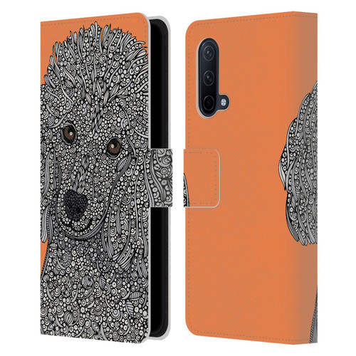 Valentina Dogs Poodle Leather Book Wallet Case Cover For OnePlus Nord CE 5G