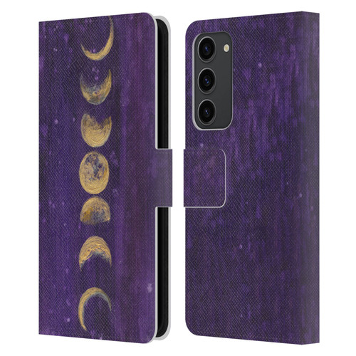 Mai Autumn Space And Sky Moon Phases Leather Book Wallet Case Cover For Samsung Galaxy S23+ 5G