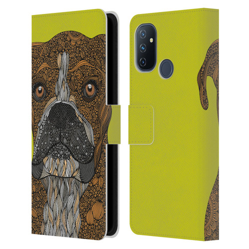 Valentina Dogs Boxer Leather Book Wallet Case Cover For OnePlus Nord N100