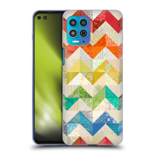 Rachel Caldwell Patterns Zigzag Quilt Soft Gel Case for Motorola Moto G100