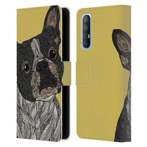 Valentina Dogs French Bulldog Leather Book Wallet Case Cover For OPPO Find X2 Neo 5G