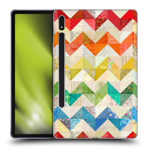 Rachel Caldwell Patterns Zigzag Quilt Soft Gel Case for Samsung Galaxy Tab S8