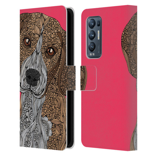 Valentina Dogs Beagle Leather Book Wallet Case Cover For OPPO Find X3 Neo / Reno5 Pro+ 5G