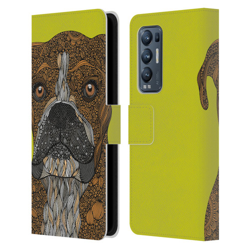 Valentina Dogs Boxer Leather Book Wallet Case Cover For OPPO Find X3 Neo / Reno5 Pro+ 5G