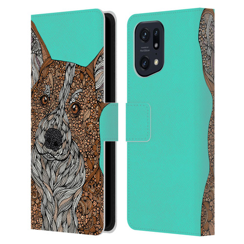 Valentina Dogs Corgi Leather Book Wallet Case Cover For OPPO Find X5