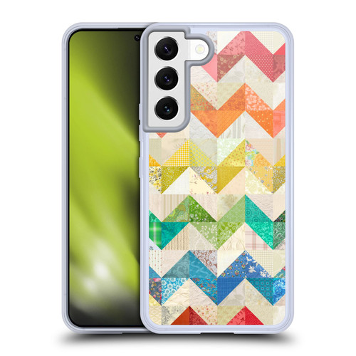 Rachel Caldwell Patterns Zigzag Quilt Soft Gel Case for Samsung Galaxy S22 5G