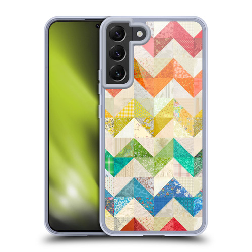 Rachel Caldwell Patterns Zigzag Quilt Soft Gel Case for Samsung Galaxy S22+ 5G