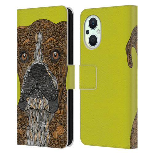 Valentina Dogs Boxer Leather Book Wallet Case Cover For OPPO Reno8 Lite