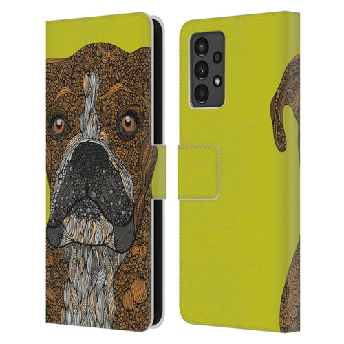 Valentina Dogs Boxer Leather Book Wallet Case Cover For Samsung Galaxy A13 (2022)