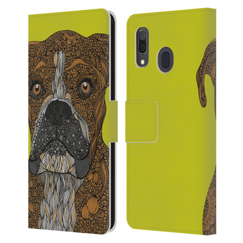 Valentina Dogs Boxer Leather Book Wallet Case Cover For Samsung Galaxy A33 5G (2022)
