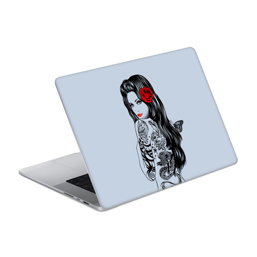 Rachel Caldwell Illustrations Tattoo Girl Vinyl Sticker Skin Decal Cover for Apple MacBook Pro 16" A2485