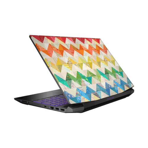 Rachel Caldwell Patterns Zigzag Quilt Vinyl Sticker Skin Decal Cover for HP Pavilion 15.6" 15-dk0047TX