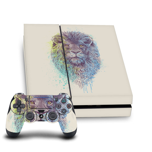 Rachel Caldwell Art Mix Lion Vinyl Sticker Skin Decal Cover for Sony PS4 Console & Controller