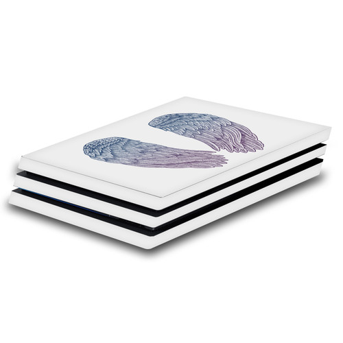 Rachel Caldwell Art Mix Angel Wings Vinyl Sticker Skin Decal Cover for Sony PS4 Pro Console