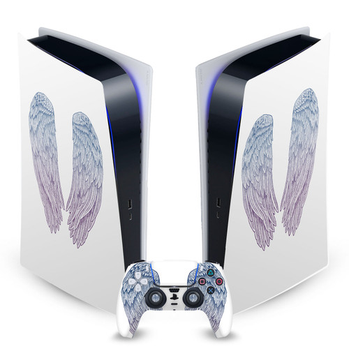 Rachel Caldwell Art Mix Angel Wings Vinyl Sticker Skin Decal Cover for Sony PS5 Digital Edition Bundle