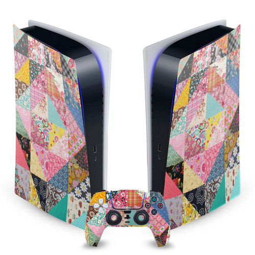 Rachel Caldwell Art Mix Quilt Vinyl Sticker Skin Decal Cover for Sony PS5 Digital Edition Bundle