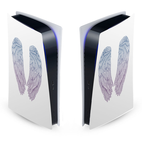 Rachel Caldwell Art Mix Angel Wings Vinyl Sticker Skin Decal Cover for Sony PS5 Digital Edition Console