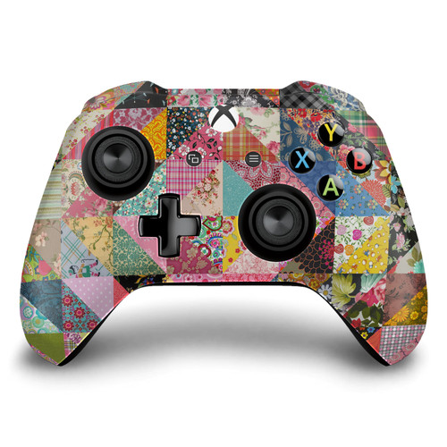 Rachel Caldwell Art Mix Quilt Vinyl Sticker Skin Decal Cover for Microsoft Xbox One S / X Controller