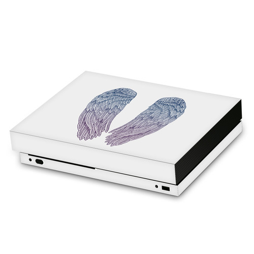 Rachel Caldwell Art Mix Angel Wings Vinyl Sticker Skin Decal Cover for Microsoft Xbox One X Console