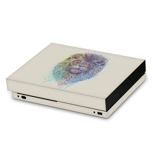 Rachel Caldwell Art Mix Lion Vinyl Sticker Skin Decal Cover for Microsoft Xbox One X Console