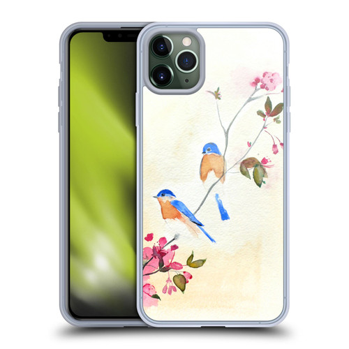 Mai Autumn Birds Blossoms Soft Gel Case for Apple iPhone 11 Pro Max