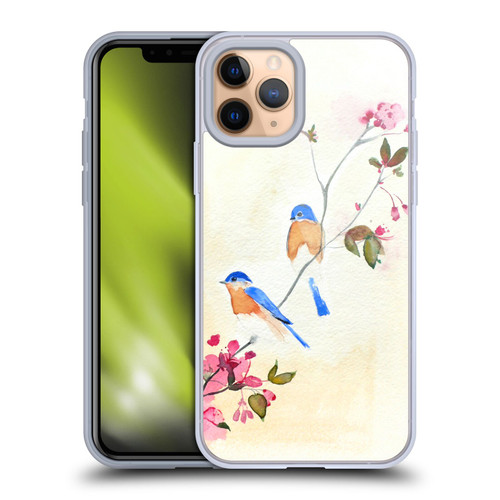 Mai Autumn Birds Blossoms Soft Gel Case for Apple iPhone 11 Pro