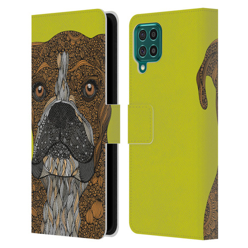 Valentina Dogs Boxer Leather Book Wallet Case Cover For Samsung Galaxy F62 (2021)