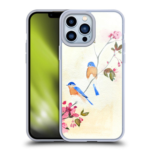 Mai Autumn Birds Blossoms Soft Gel Case for Apple iPhone 13 Pro Max