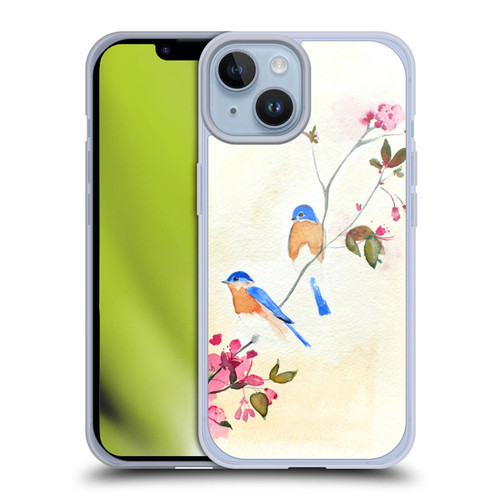 Mai Autumn Birds Blossoms Soft Gel Case for Apple iPhone 14