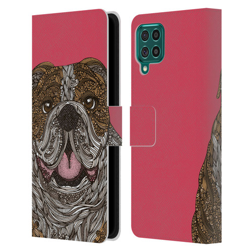 Valentina Dogs English Bulldog Leather Book Wallet Case Cover For Samsung Galaxy F62 (2021)