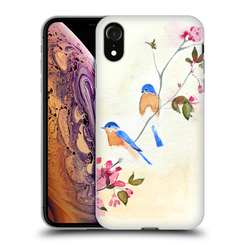 Mai Autumn Birds Blossoms Soft Gel Case for Apple iPhone XR
