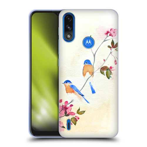 Mai Autumn Birds Blossoms Soft Gel Case for Motorola Moto E7 Power / Moto E7i Power