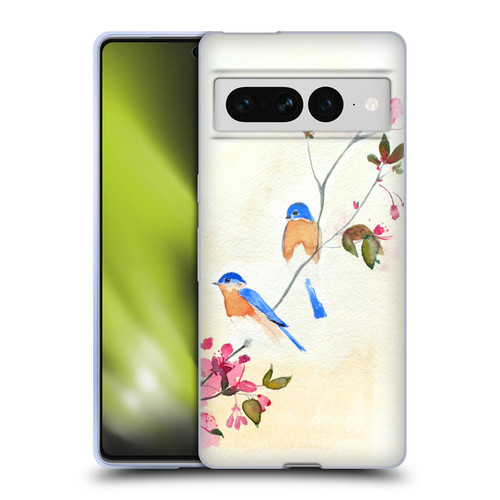 Mai Autumn Birds Blossoms Soft Gel Case for Google Pixel 7 Pro