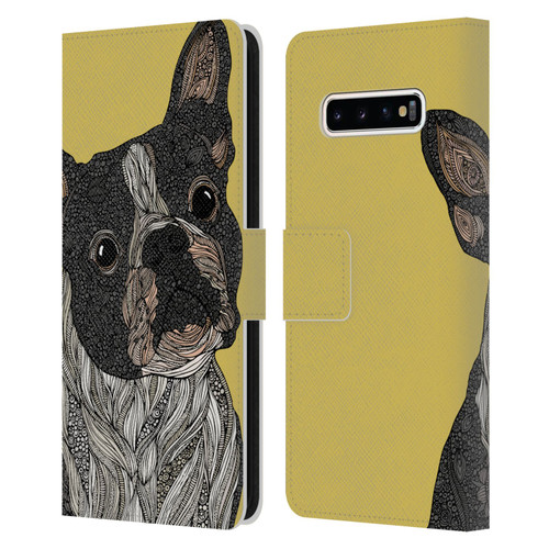 Valentina Dogs French Bulldog Leather Book Wallet Case Cover For Samsung Galaxy S10+ / S10 Plus