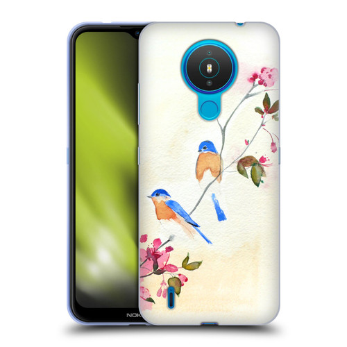 Mai Autumn Birds Blossoms Soft Gel Case for Nokia 1.4