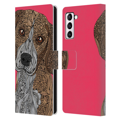 Valentina Dogs Beagle Leather Book Wallet Case Cover For Samsung Galaxy S21+ 5G