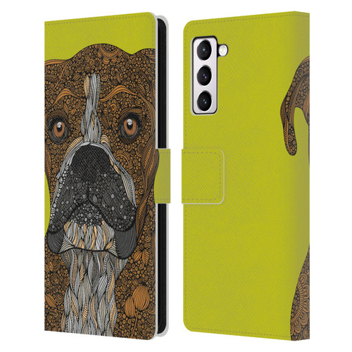Valentina Dogs Boxer Leather Book Wallet Case Cover For Samsung Galaxy S21+ 5G