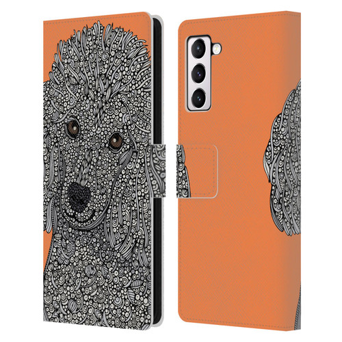 Valentina Dogs Poodle Leather Book Wallet Case Cover For Samsung Galaxy S21+ 5G