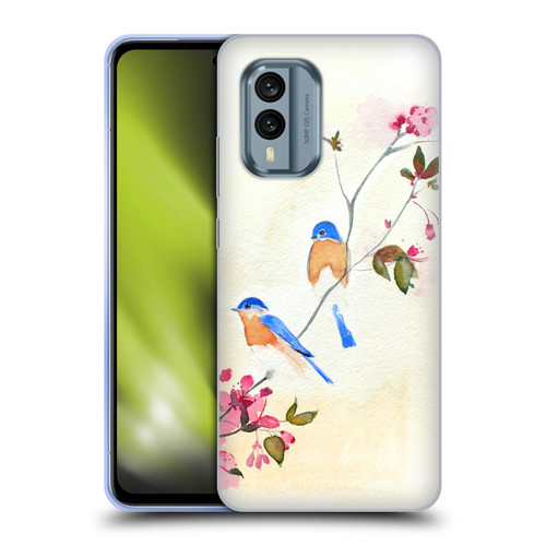 Mai Autumn Birds Blossoms Soft Gel Case for Nokia X30