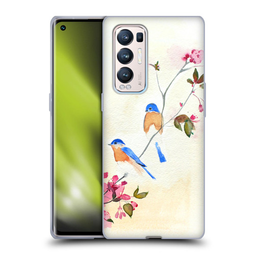 Mai Autumn Birds Blossoms Soft Gel Case for OPPO Find X3 Neo / Reno5 Pro+ 5G