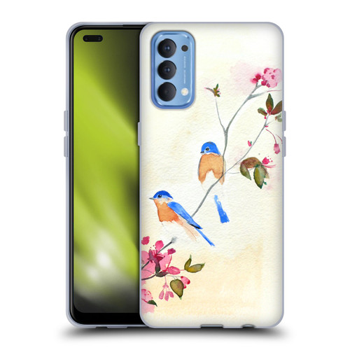 Mai Autumn Birds Blossoms Soft Gel Case for OPPO Reno 4 5G