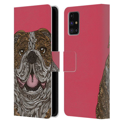 Valentina Dogs English Bulldog Leather Book Wallet Case Cover For Samsung Galaxy M31s (2020)