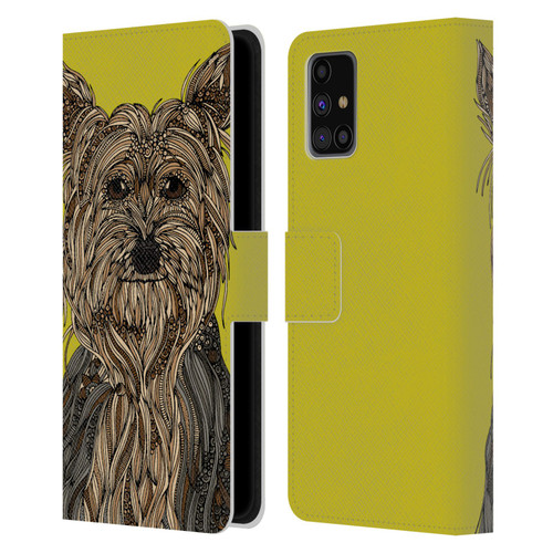 Valentina Dogs Yorkshire Terrier Leather Book Wallet Case Cover For Samsung Galaxy M31s (2020)